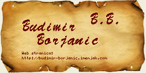 Budimir Borjanić vizit kartica